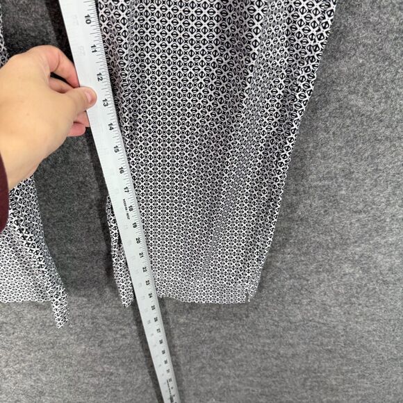 Cathy Daniels Cropped Pants Women XL Black Geometric High Rise Flat Front PullOn - Picture 5 of 7